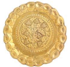 Brass Engraved Plant Leaves With Scalloped Edge