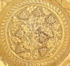 Brass Engraved Plant Leaves With Scalloped Edge