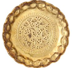 Brass Engraved Plant Leaves With Scalloped Edge