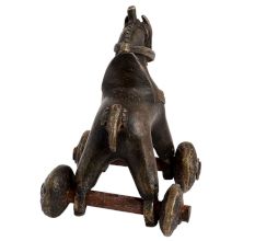 Brass Horse With Wheels Traditional Temple Toy