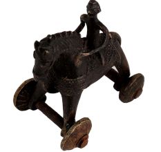 Brass Rider On Horse Temple Toy Home Decoration