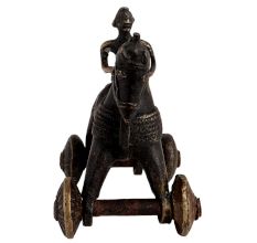 Brass Rider On Horse Temple Toy Home Decoration