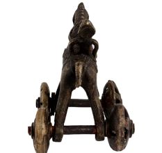 Indian Brass Horse on Wheel Toy For Home Decoration