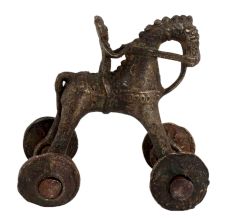 Home Decorative Old Temple Toy Of Horse With A Rider
