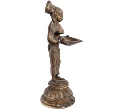 Brass Deep Laxmi Statue For Worship Or Decoration