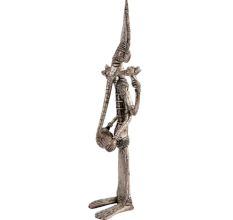 Brass Tribal Dokra Musician Ganesha Statue