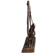 Brass Ganesha Sitting On Swing With Decorative Prabhavali