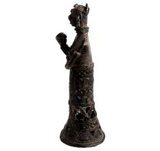 Brass Tribal lady Holding Child Home Decoration Statue