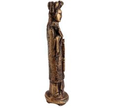 Brass Chinese Queen Statue wearing Expensive clothes