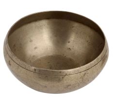 Vintage Brass Bowl With Owner Name Etched