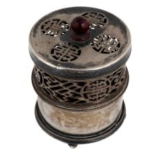 Brass Vintage Incense Holder With Three Legs From Shanghai