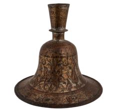 Indo Islamic Handcrafted Brass Hookah Base Mughal Style