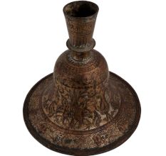 Indo Islamic Handcrafted Brass Hookah Base Mughal Style