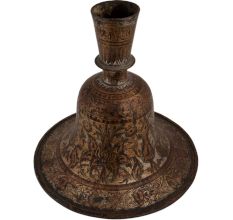 Indo Islamic Handcrafted Brass Hookah Base Mughal Style