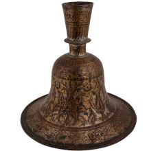Indo Islamic Handcrafted Brass Hookah Base Mughal Style