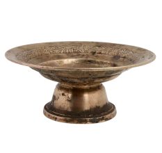 Brass Engraved Border Fruit Serving Bowl