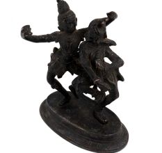 Brass Indian God Shiva And Goddess Parvati Dance Statue