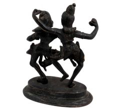 Brass Indian God Shiva And Goddess Parvati Dance Statue