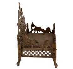 Brass Religious Throne Singhasan For God And Goddess
