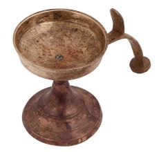 Brass Worship Diya with Cobra Head Stand