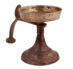 Brass Worship Diya with Cobra Head Stand