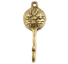 Brass Devil Head Engraved Single Wall Hook