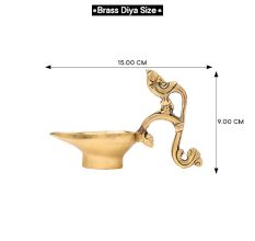 Brass Indian Peacock Holding Diya Diwali Decoration