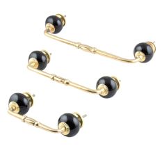 Black Round Ceramic Bridge Handles