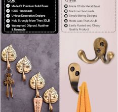 Brass Single Leaf Wall Hook For Home decoration
