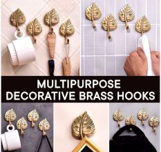 Brass Single Leaf Wall Hook For Home decoration