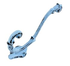 Antique Sky Blue Iron Hook