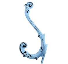 Antique Sky Blue Iron Hook