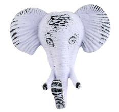 Antique White Elephant Iron Hook