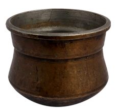 Brass Unusual Round Base Planter