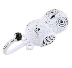 Antique White Owl Iron Hook