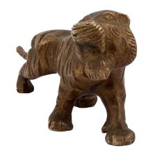 Brass Angry Tiger Statue For Home Decoration