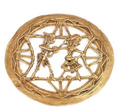 Intricately Designed Tribal Brass Wall Art