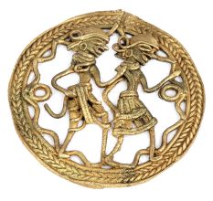 Handmade Brass Dhokra Art Rural Couple Wall Decoration