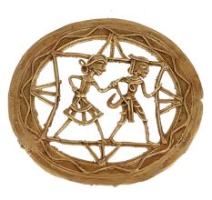 Round Latticed Brass Wall Hanging JaaliÂ Design
