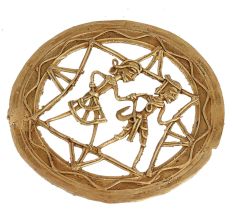 Round Latticed Brass Wall Hanging JaaliÂ Design