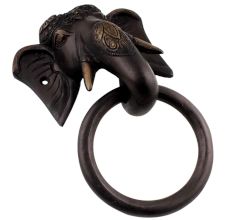 Brass Elephant Head Long Ears Towel Holder