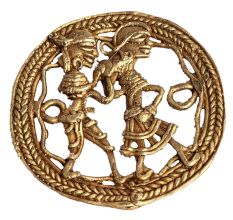Artistic brass Dhokra wall art Of A Dancing Couple