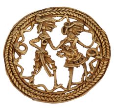 Brass Dhokra Art Rectangle Wall Hanging
