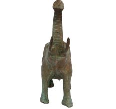 Old Brass Elephant Statue With Trunk Up