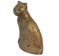 Handmade Brass Sitting Cat Home Decoration Statue