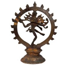 Brass Natraja Statue With Decorative Arch