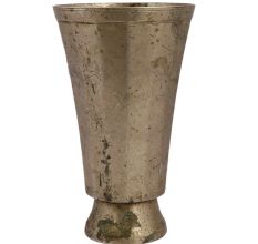 South Indian Brass Glass Shaped Flower Vase