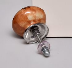 Brown Golden Leaf Ceramic Cabinet Knobs
