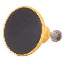 Grey Round Metal and Resin Cabinet Knobs