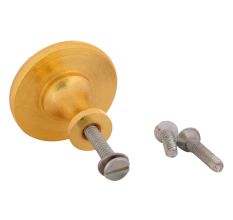 Grey Round Metal and Resin Cabinet Knobs